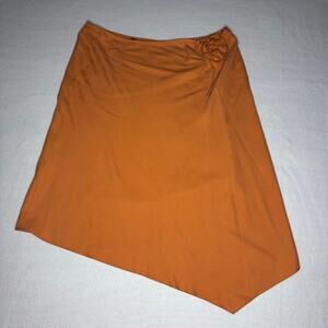 Orange 4 BCBGMaxazria Silk Y2K Skirt
